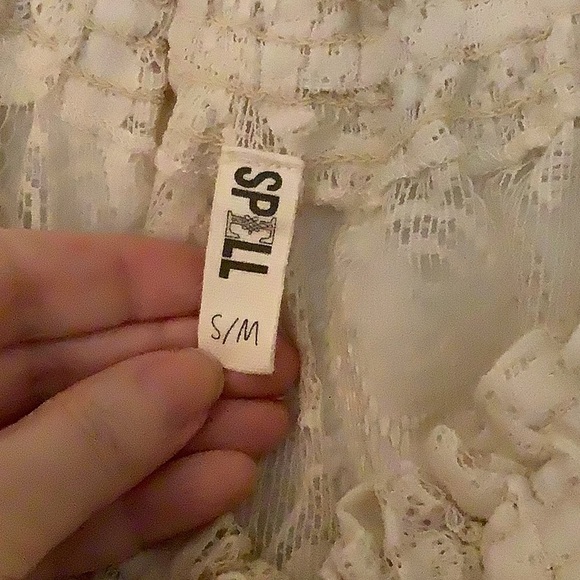 Spell Vintage Rhiannon Cream Off-Shoulder Lace Blouse S/M & bra - Picture 6 of 16